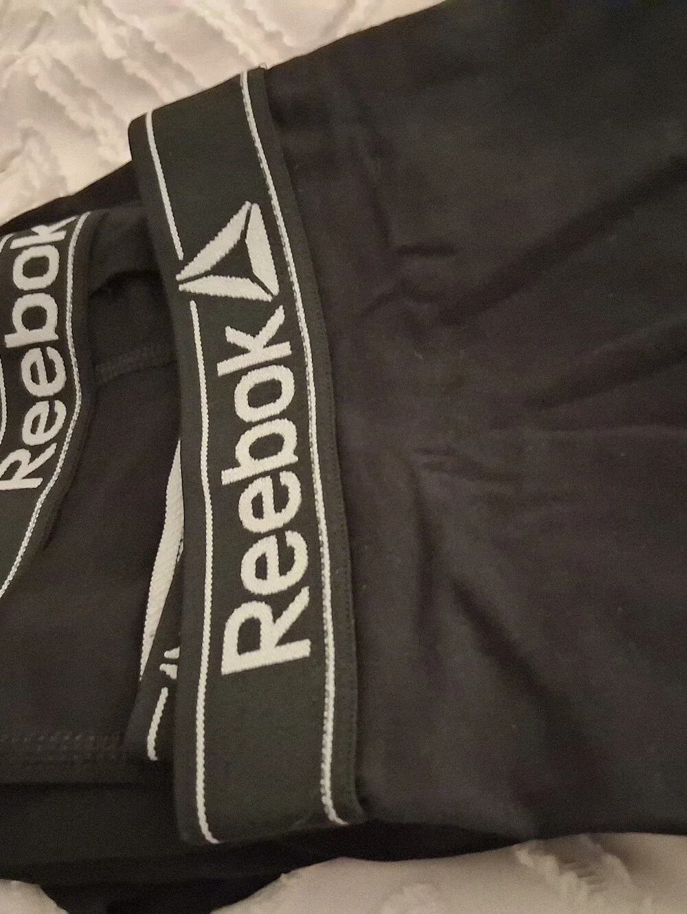 New Reebok Black Boxer Briefs 4-Pack with Red and White Waistbands Size Medium